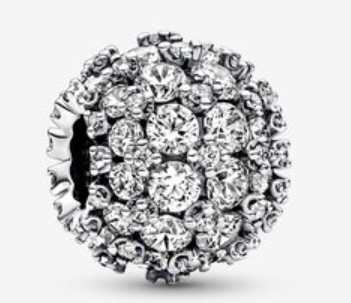 Charm Pandora racimo de circonias blancas