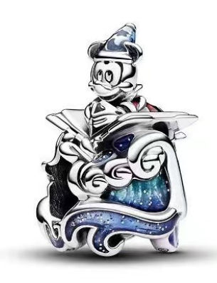 [CH1342] Charm Mickey Mouse hechicero Fantasia azul