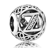 Charm Pandora Letra Z Filigrana Pavé