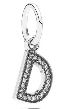 Charm colgante letra D pavé circonias Pandora