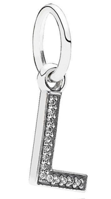 Charm colgante letra L pavé circonias Pandora
