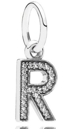 Charm colgante letra R pavé circonias Pandora