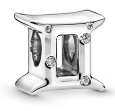 Charm signo zodiacal Géminis plata y circonias