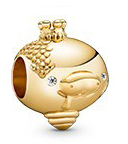 Charm Pandora zodiaco caballo baño dorado