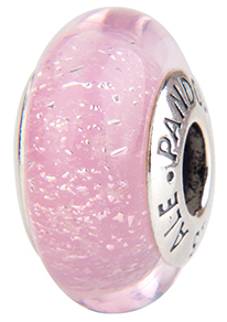[791658] Charm Pandora Cristal Murano Rosa Dicroico Liso