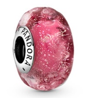 Charm cuenta de vidrio de Murano rosa PANDORA
