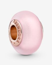[789421C00] Charm Bola Cristal Murano Rosa Satinado