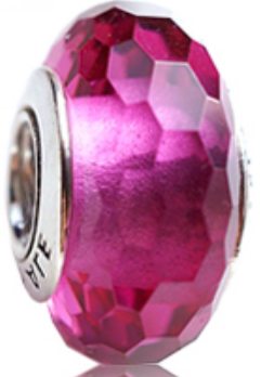 Charm Pandora cristal facetado magenta