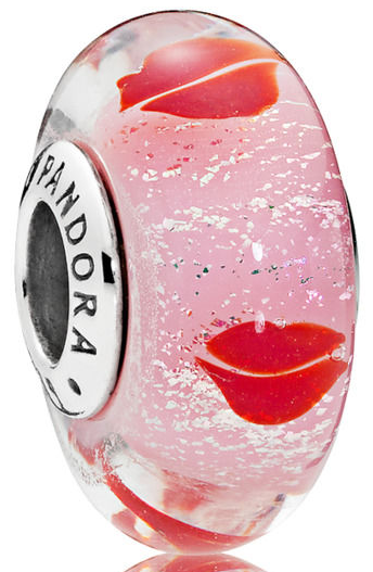 Charm Murano labios rojos