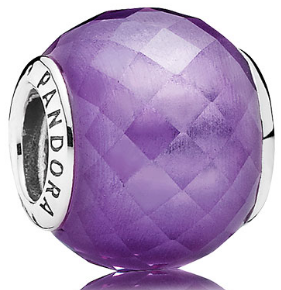 Charm Pandora bola cristal facetado violeta claro
