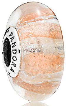 Charm Murano cristal durazno Pandora