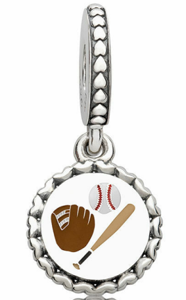 Charm colgante Pandora béisbol guante bate y pelota