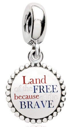 Charm colgante Pandora Land of the Free Because of the Brave