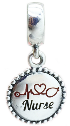 Charm colgante Pandora Nurse estetoscopio con corazón