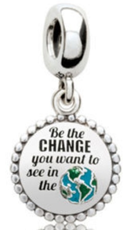 Charm colgante Pandora Be The Change Mundo