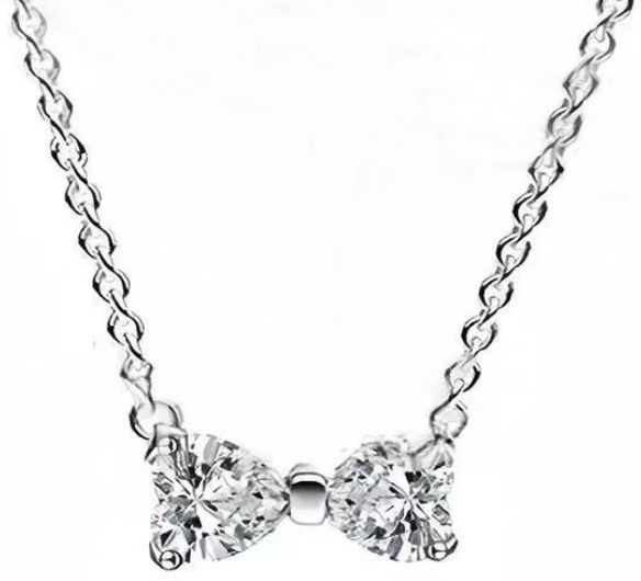 [393509C01-45] Collar Pandora lazo de circonias en corazón
