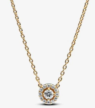 [363548C01-45] Collar Pandora Halo Mini Baño Dorado 45cm