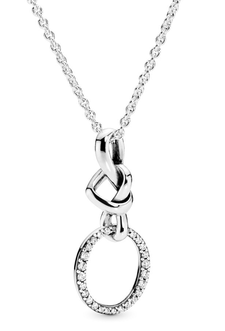 Collar Pandora Nudo de Amor y Círculo Plata