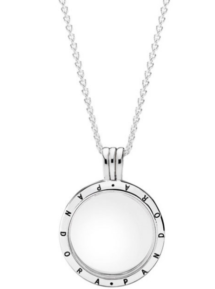 [N59] Collar Pandora medallón Signature cadena de corazones