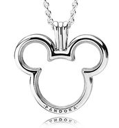 Collar Pandora Disney silueta Mickey Mouse calada