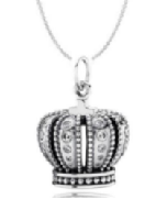 Collar Pandora corona pavé envejecida