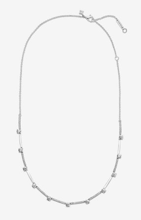 [390059C01] Collar Pandora Cadena Fina Dijes Barra y Circonia