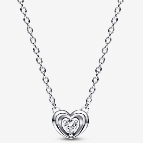 [392494C01] Collar Pandora corazón con circonia central