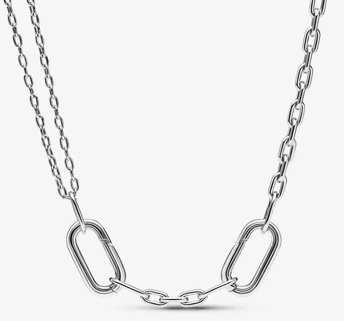 [392303C00] Collar Pandora ME cadena doble y eslabones ovalados