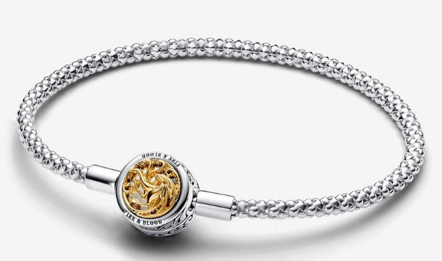 [562964C00] Brazalete Pandora Cadena Tejida Dragón Fire & Blood