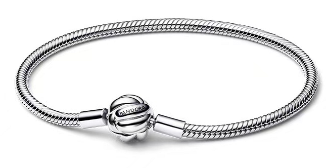 [592422C00] Brazalete Pandora Moments Cadena Serpiente Clásico Plata