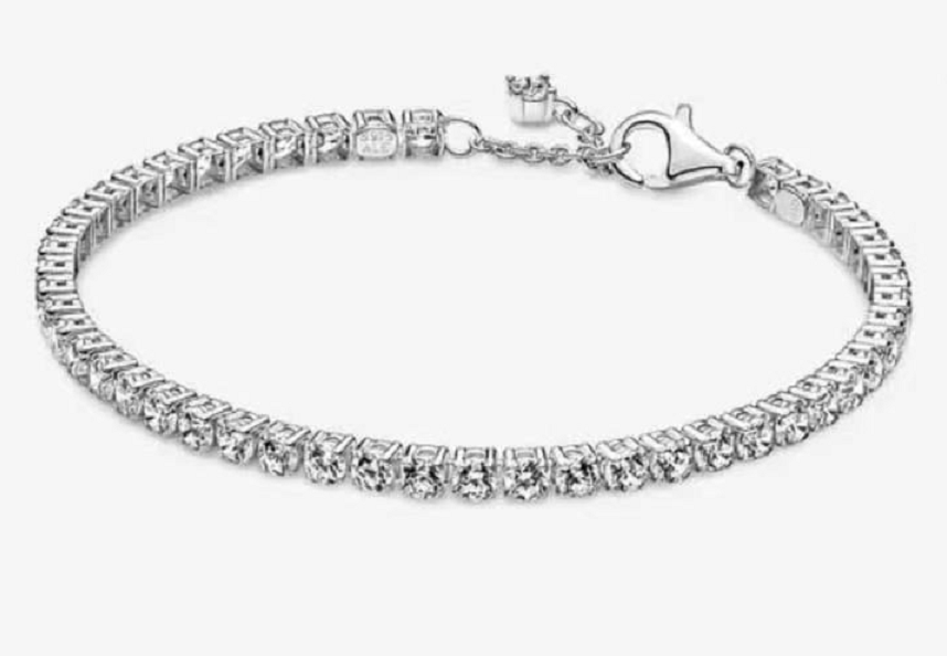 [591469C01] Brazalete Pandora Tenis Circonias Blancas