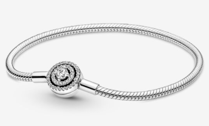 [590038C01] Brazalete Pandora Moments Cierre Doble Círculo Pavé
