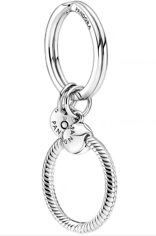 [399566C00] Brazalete Pandora Doble Aro Porta Dijes