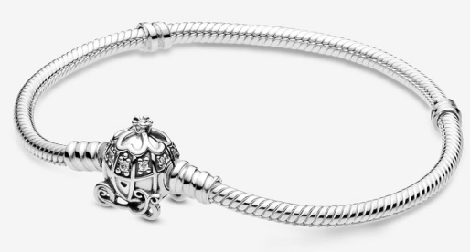 [599190C01] Brazalete Pandora Disney carruaje Cenicienta pavé plata