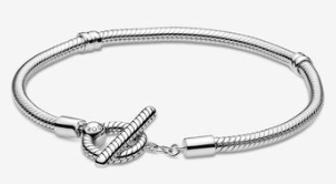 [599082C00] Brazalete Pandora cadena broche nudo plata