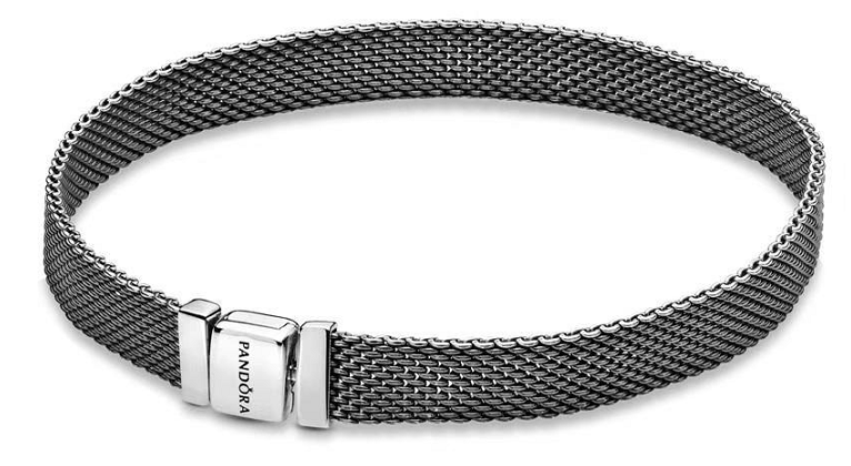 [B64-1] Brazalete Pandora Reflexions malla oxidada