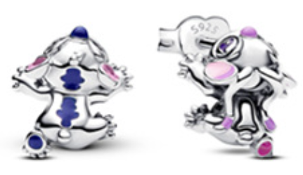 Aretes Pandora Criatura Fantástica Esmalte Azul