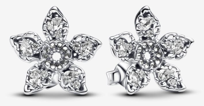 Aretes Pandora Flor Circonia Pavé