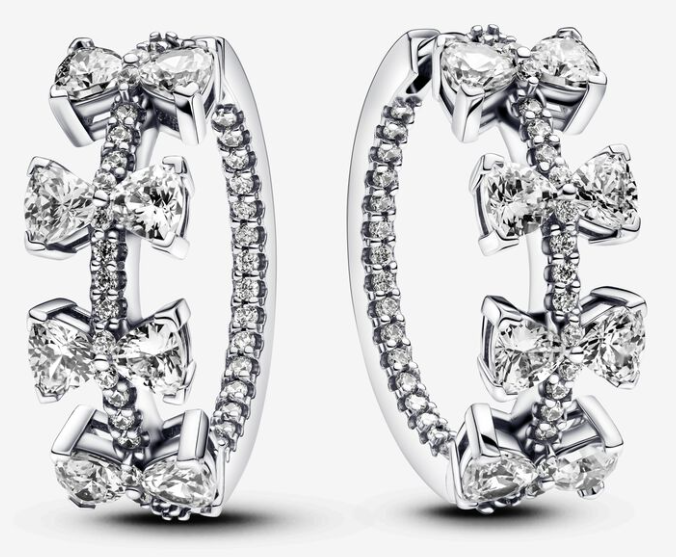 Aretes Pandora Aro con Moños Circonia