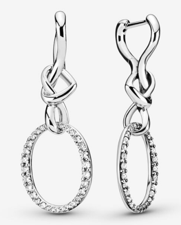 Aretes Pandora nudo con aro pavé