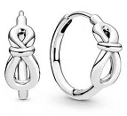 Aretes Pandora aro nudo plata liso