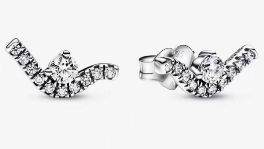 Aretes Pandora ola circonias plata