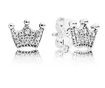 Aretes Pandora Corona Pavé Circonia Plata