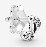 Aretes Pandora voluta pavé plata