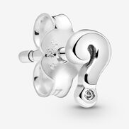 Aretes Pandora signo de interrogación circonia