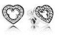 [EH-239] Aretes Pandora corazón silueta Mickey pavé