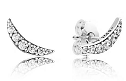 Aretes Pandora luna creciente plata con circonias
