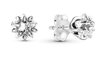 Aretes Pandora estrella circonia central plata