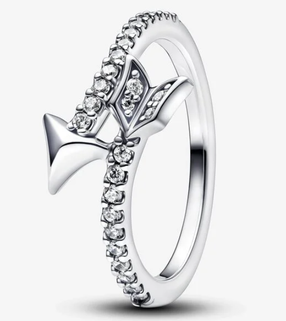 [193619C01] Anillo Pandora corona pavé arco circonias
