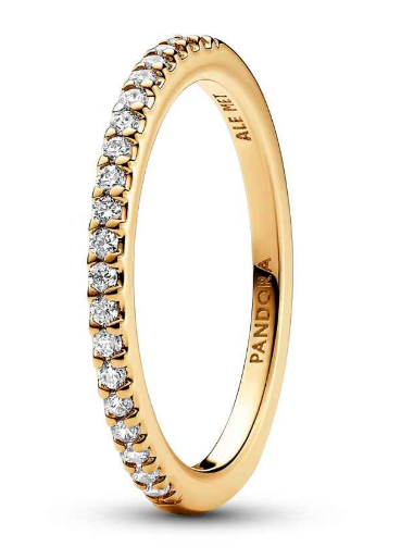 [162999C01] Anillo Pandora eternity pavé dorado